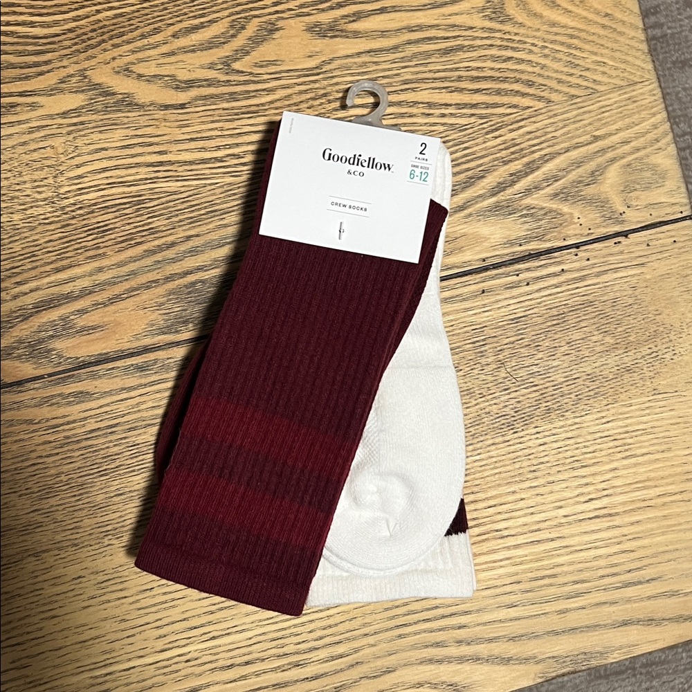 Lot of 6 pairs of Goodfellow & Co Crew Socks / New